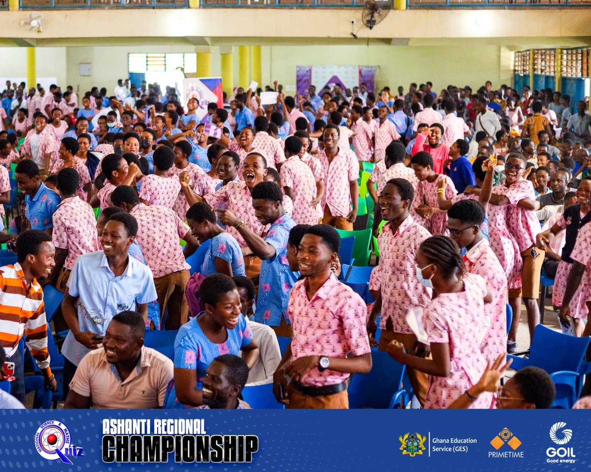 NSMQGhana's tweet photo. ASHANTI REGIONAL CHAMPIONSHIP

End of Contest:

Anglican SHS, Kumasi: 35pts
St. Joseph Seminary SHS: 32pts
Afua Kobi Ampem Girls' SHS: 22pts
Adventist SHS, Bantama: 16pts

On to the Semi-final Stage! Congratulations, Anglican SHS, Kumasi! 🎉

@GOIL_Official

#NSMQ2024 #Primetime https://t.co/ChIki53Nlm