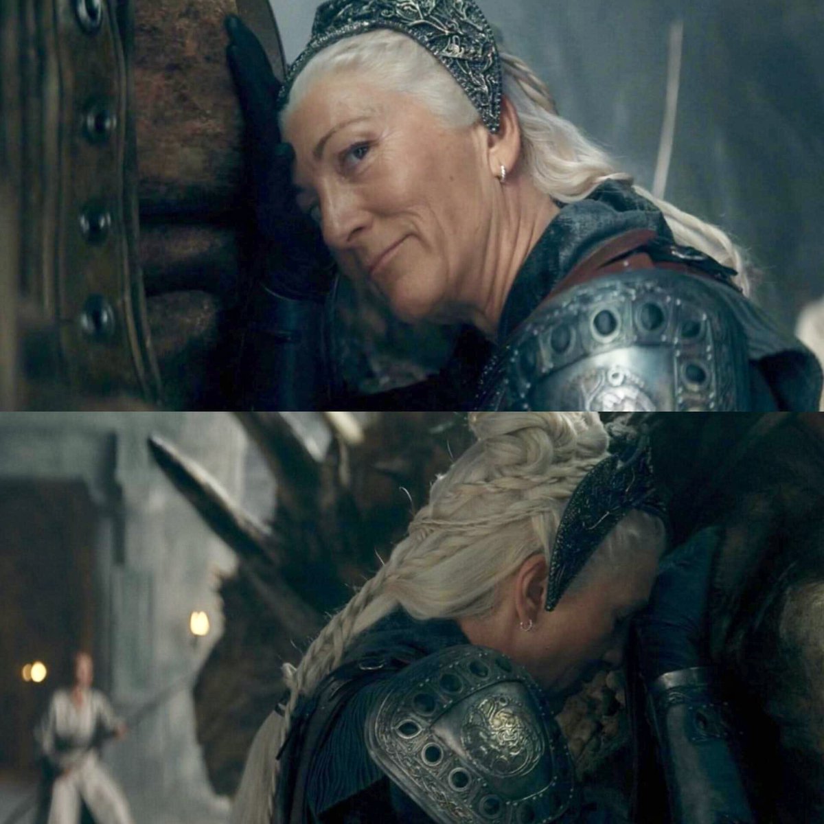 KingTargaryenn's tweet photo. Rhaenys montó a Meleys durante la Danza de los Dragones. Cuando Reposo del Grajo fue asediado por el ejército de Ser Criston Cole en 129 d.C., Rhaenys llevó a Meleys a la fortaleza, para apoyar a las fuerzas leales a los Negros.

[9/14] https://t.co/FNZ9U2gty4