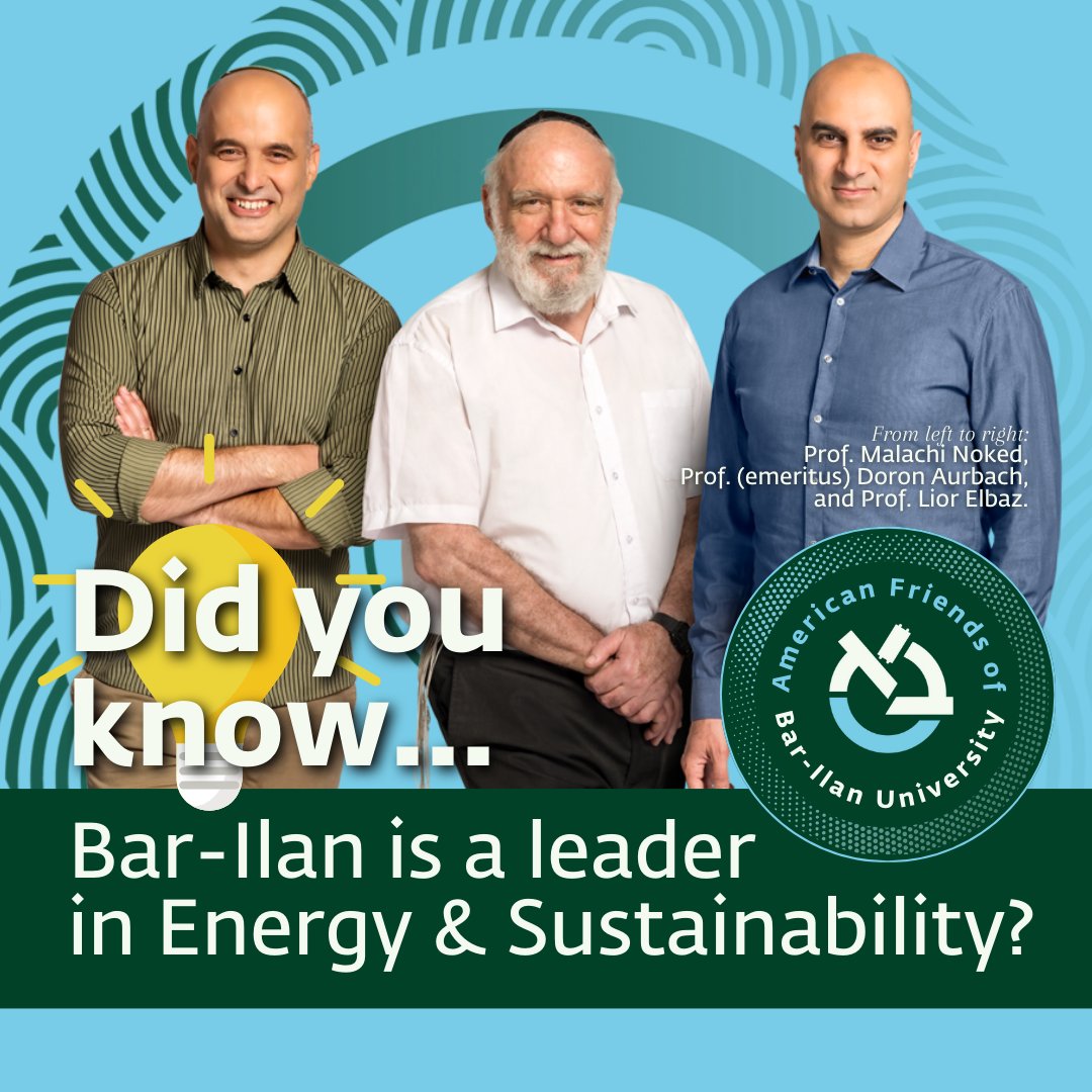 Bar-Ilan, together with the State of Israel and the Technion, began constructing Israel’s first National Institute for Sustainable Energy in 2023. NISE works in five key areas: 1. Batteries; 2. Electro-mobility; 3.Hydrogen Economy; 4. Network Science; 5. Smart Transportation.