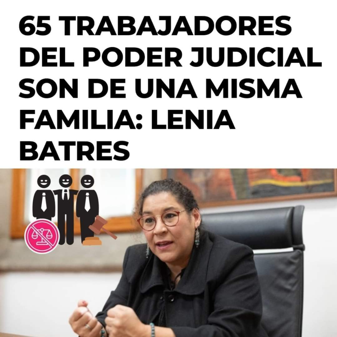 El nepotismo tan descarado en el poder judicial es una burla para los mexicanos, defienden más sus intereses personales que la justicia en el país 
Todos vamos a decirlo fuerte y claro
#ReformaAlPoderJudicialYa