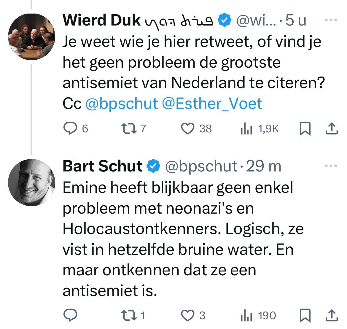 Vorige keer liet ik het gaan. Deze keer wordt het een aangifte, <a href="/bpschut/">Bart Schut</a>.
