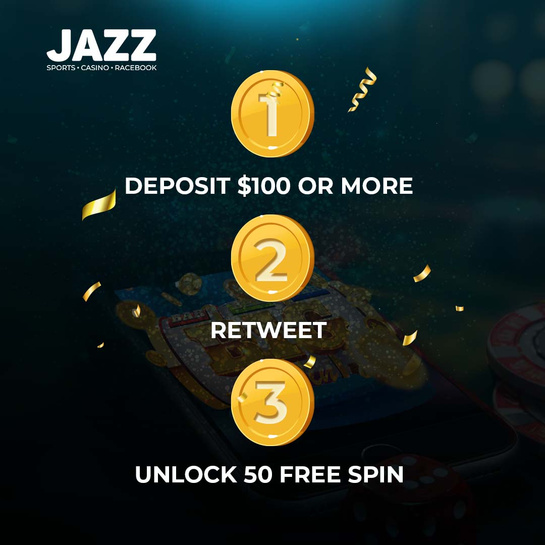 🎰✨ Deposit $100 or more and retweet this promo to unlock 50 FREE SPINS!

 Don't miss out, limited time only!

Opt-In: jazzsports.ag/bonuses/50-fre…

 #CasinoPromo