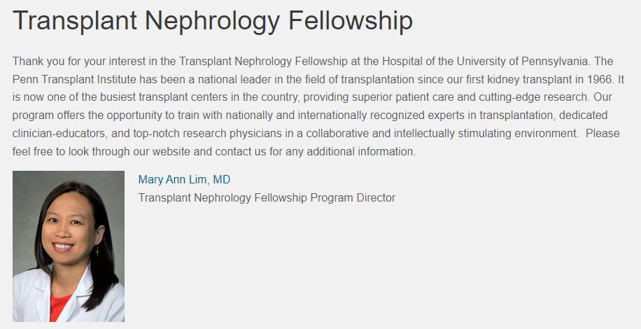 Penn Kidney (@pennkidney) on Twitter photo Thinking about #Transplant #Nephrology? Our training program at <a href="/Penn_Transplant/">Penn Transplant Institute</a> can help you achieve your goals in a great environment!
pennmedicine.org/departments-anโฆ Thinking about #Transplant #Nephrology? Our training program at <a href="/Penn_Transplant/">Penn Transplant Institute</a> can help you achieve your goals in a great environment!
pennmedicine.org/departments-anโฆ