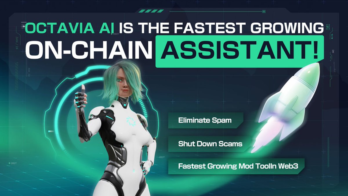 Octavia is rapidly advancing in the Web3 space, especially in community moderation.

🛡 Eliminating Spam  
🚫Shutting Down Scams  
🚀Fastest Growing Mod Tool in Web3

Be part of the growth – Check it out: octavia.one/moderation