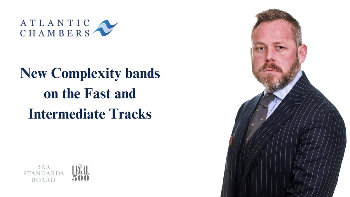 Personal Injury barrister James Cullen takes a look at the "New Complexity bands on the Fast and Intermediate Tracks" atlanticchambers.co.uk/complexity-ban…
#personalinjury #civillaw #fasttrack #intermediatetrack