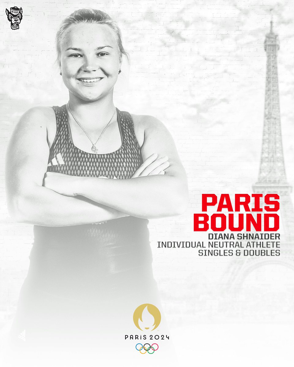 PackWTennis's tweet image. Get ready, Paris; Diana Shnaider is on her way! 

Shnaider will become the first Wolfpack women's tennis player in the Olympics.

📰: tinyurl.com/23ymrzb6

#GoPack