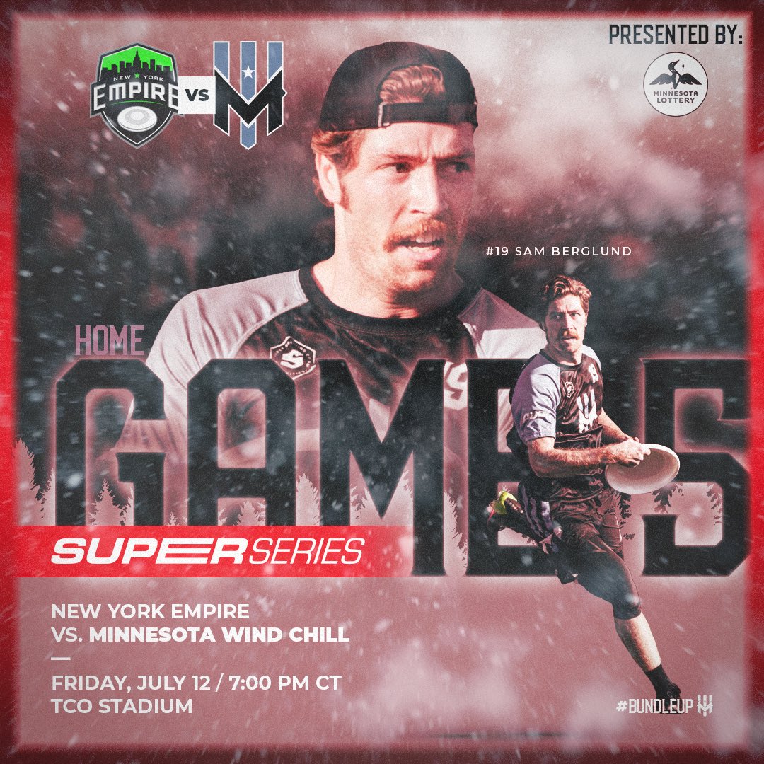 Friday Night Frisbee at TCO Stadium versus the defending UFA Champions!

🆚 <a href="/empireultimate/">New York Empire</a> 🟢
📅 Fri, July 12th
⏰ 7:00PM
🏟️ TCO Stadium (Eagan, MN)
🎵 @gennowdjs and @djmadmardigan 
🎤 @ktjandres 
🎈 @amazingballoonsmn Balloon Art and Face Painting
🍦 @mnicecream

(1/2)