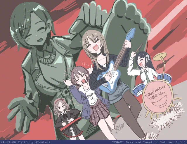 愛に気づいて下さい #GirlsBandCry #tegaki_dt 