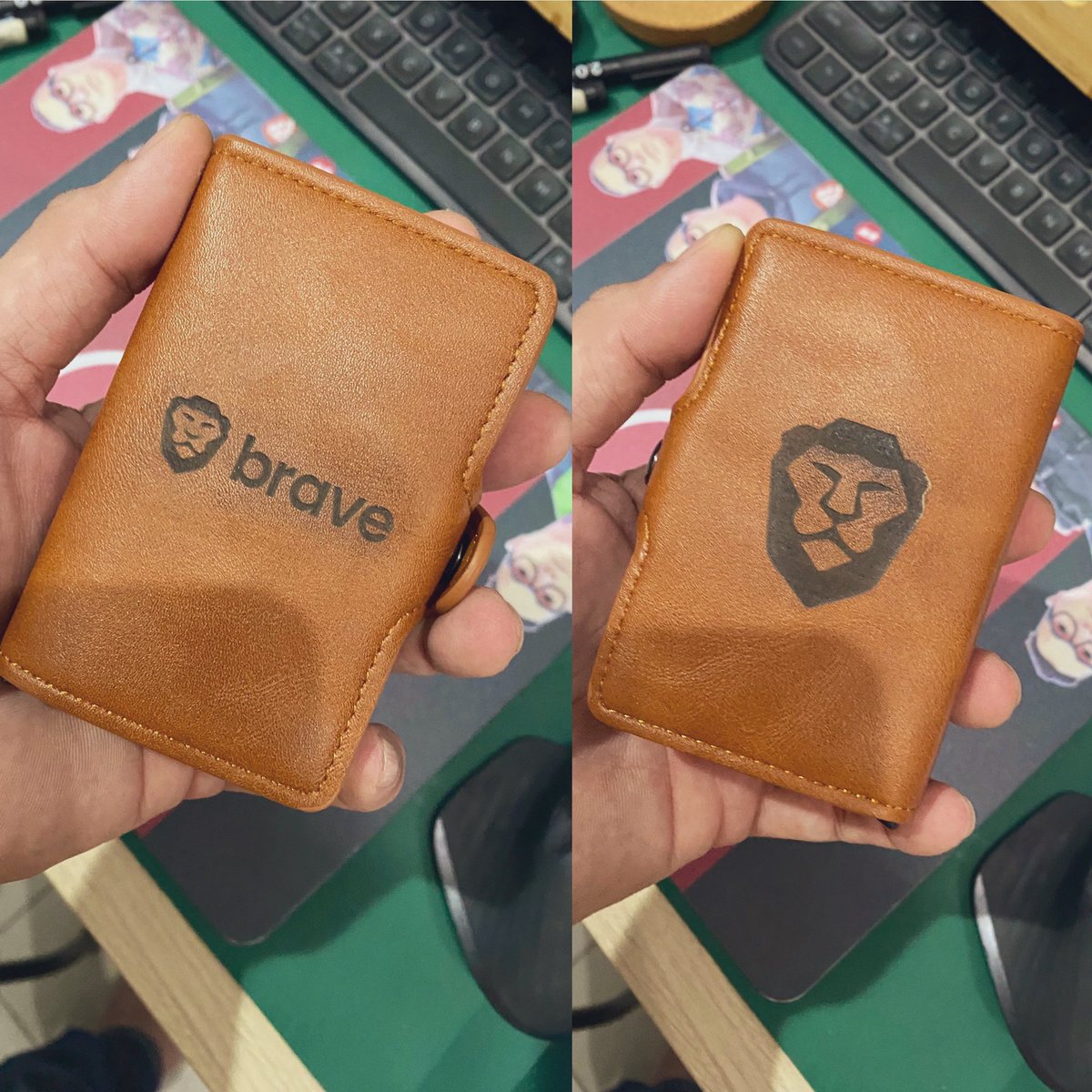 #BraveWallet 🦁 @Brave <a href="/IndoBrave/">IndoBrave</a> 🇮🇩 #BeBrave Custom Leather Wallet