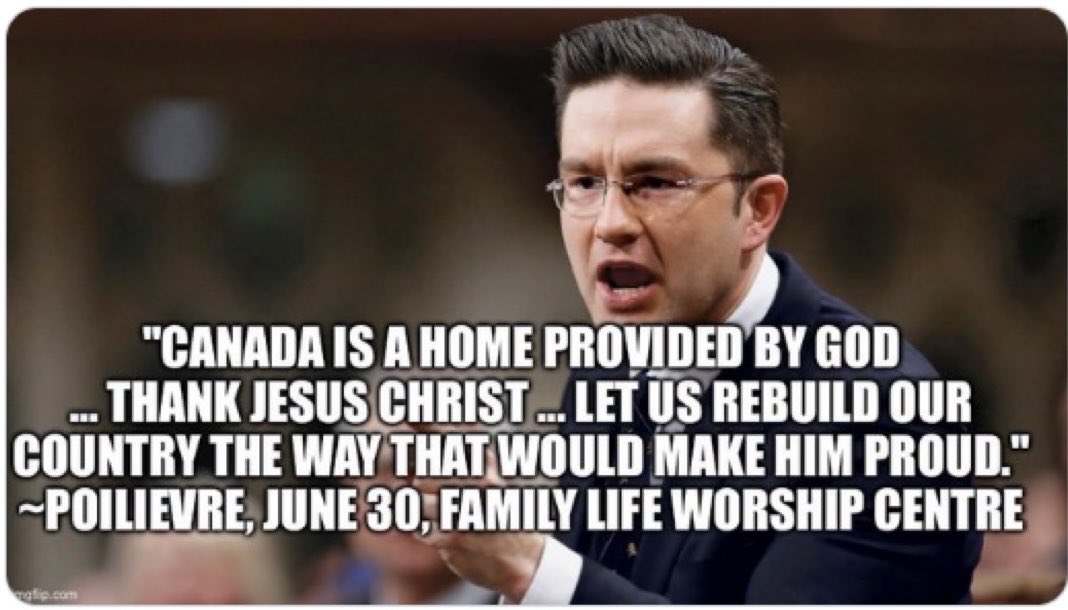 DougEyolfson's tweet image. No matter what your political or religious affiliation is, a man who aspires to becoming Prime Minister of Canada saying this should terrify you. 
⁦@CBCNews⁩ ⁦@CTVNews⁩ ⁦⁦@globalnews⁩ ⁦@globeandmail⁩ , maybe you should be reporting on this?