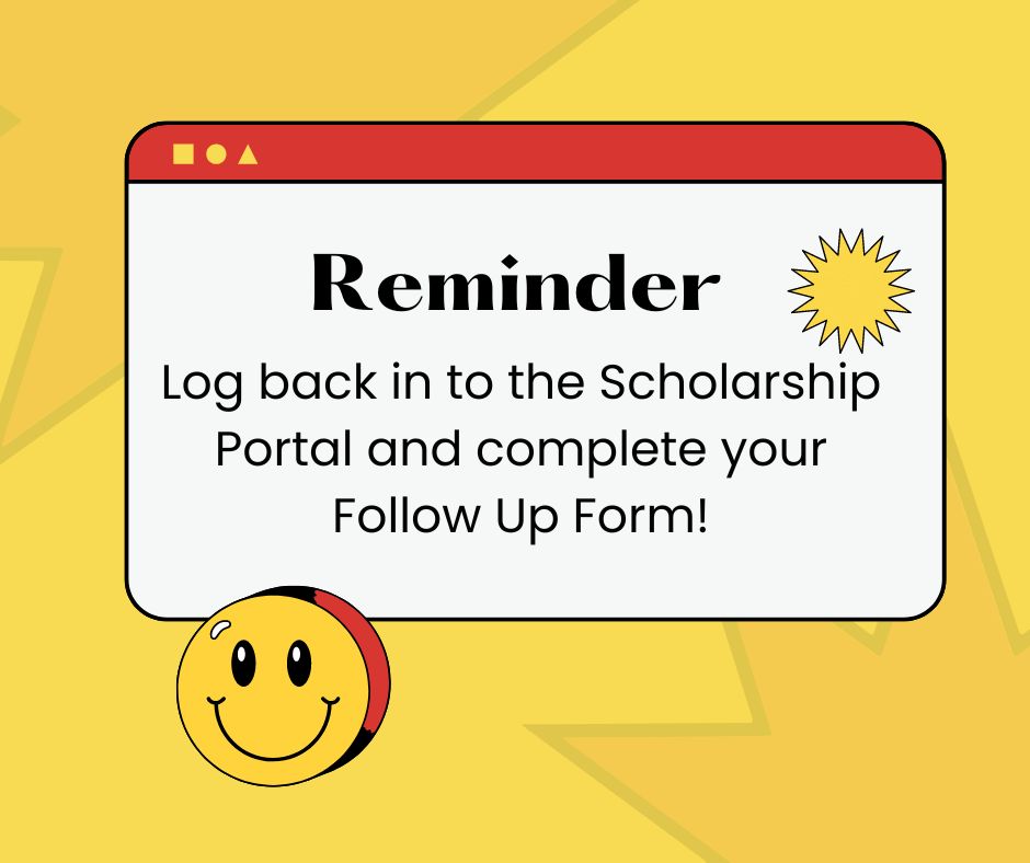 CountyCuster's tweet photo. ⚠️Reminder to Scholarship Recipients⚠️ If your scholarship can be paid out this fall, log back into the Scholarship Portal and complete your Follow-Up form.  We’re kinda picky on what we can accept for enrollment verification 😉, so if you have questions, CALL US at 308-872-2232. https://t.co/h2KmwDA1uU