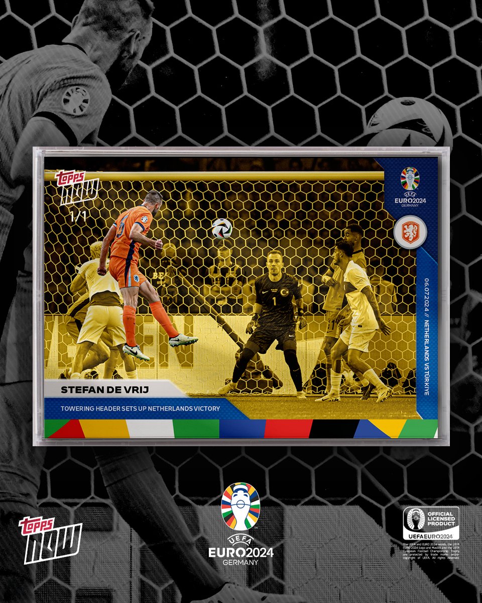 Topps_UK's tweet photo. 🆕 UEFA EURO 2024™ Topps Now® cards from the Quarter-Finals are now live!
With incredible moments from:
🇪🇸 🆚 🇩🇪
🇵🇹 🆚 🇫🇷
🏴 🆚 🇨🇭
🇳🇱 🆚 🇹🇷
🚨 Available for a limited time on https://t.co/mj1h0dgN9S 🚨
#ToppsNow #EURO2024 #SPNvGER #PORvFRA #ENGvSUI #NEDvTUR https://t.co/MYkg9unW1d