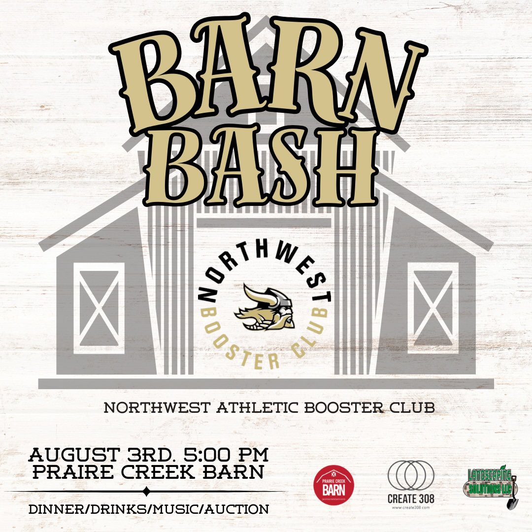 NW_BoosterClub's tweet photo. Excited for our first annual Booster Club Barn Bash!! We hope you can join us. 

Info here: https://t.co/dWf8Ry6Tzg https://t.co/z0vHUdE9vs