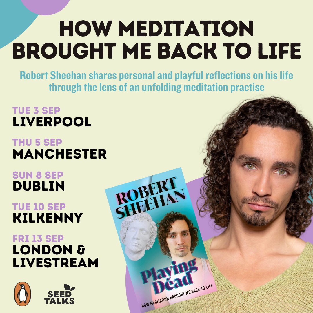 Seed Talks (@seedtalks) on Twitter photo Playing Dead, How Meditation Brought Me Back To Life with Robert Sheehan <a href="/RobMSheehan/">Robert Sheehan</a> ✨
Link to tickets in <a href="/SeedTalks/">Seed Talks</a> bio
Join us in-person or online for unique insights from ‘Playing Dead’, a live Q&A and a guided meditation Playing Dead, How Meditation Brought Me Back To Life with Robert Sheehan <a href="/RobMSheehan/">Robert Sheehan</a> ✨
Link to tickets in <a href="/SeedTalks/">Seed Talks</a> bio
Join us in-person or online for unique insights from ‘Playing Dead’, a live Q&A and a guided meditation