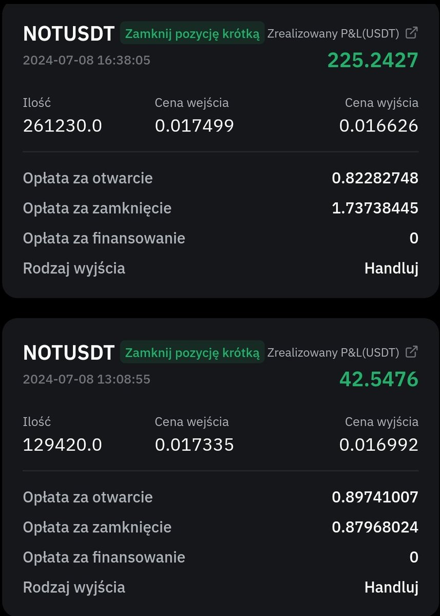 8cryptopande's tweet photo. Żałuje sprzedaży NOT za wcześnie, niestety pozbyłem się airdropu w okolicach 0.009. Jakoś mi też lepiej, oddał trochę w shortach 😅 https://t.co/LUfSO5Hla6