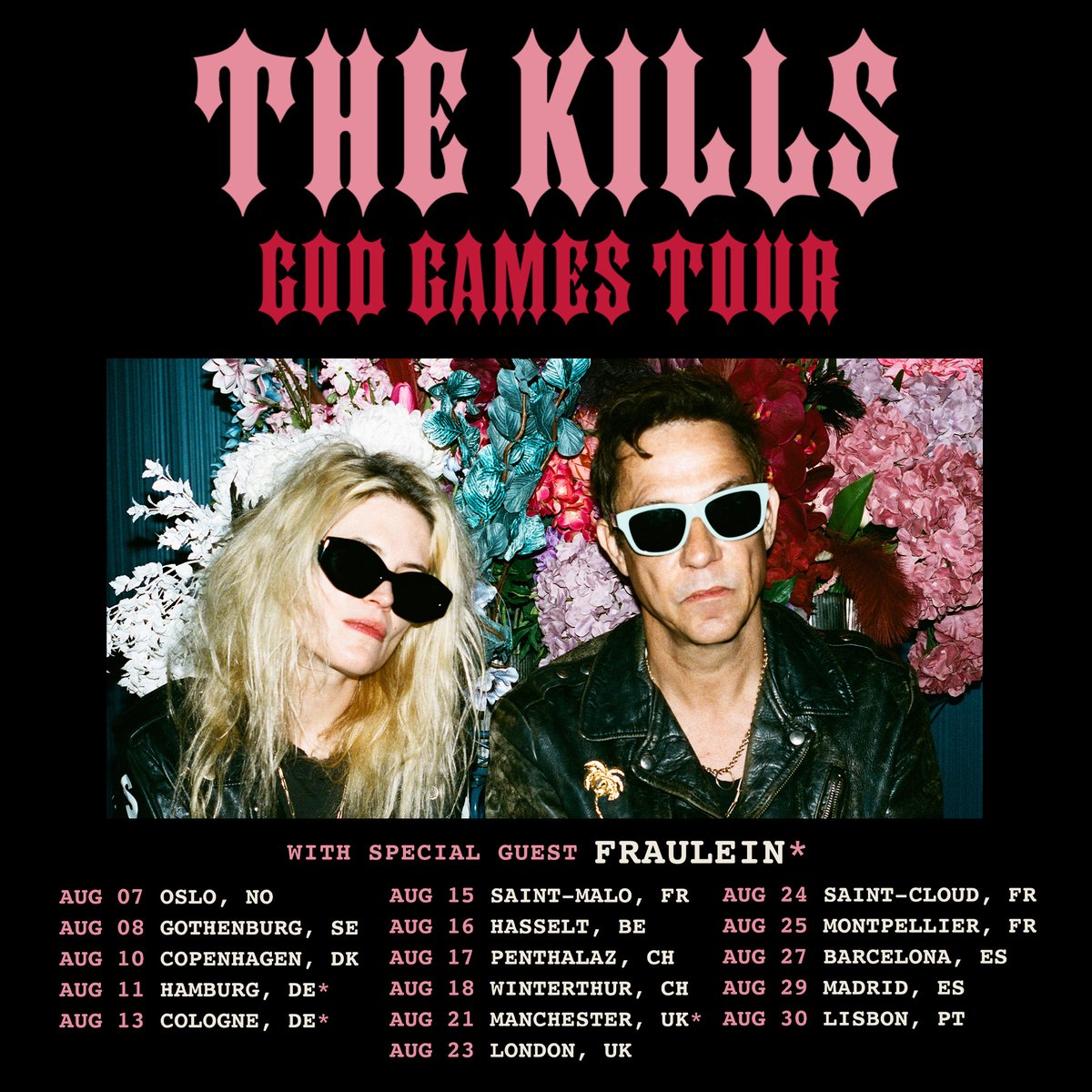 UK &amp; Europe, we're coming back for more! Hurry up and get your tickets at: thekills.tv/tour#tour ❤️‍🔥