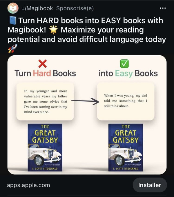 In the novel Fahrenheit 451, the abolition of reading began with tech companies simplifying books into summaries that you could read in five minutes. Because people no longer engaged with the texts, they forgot how to think. Then came the book-burnings.