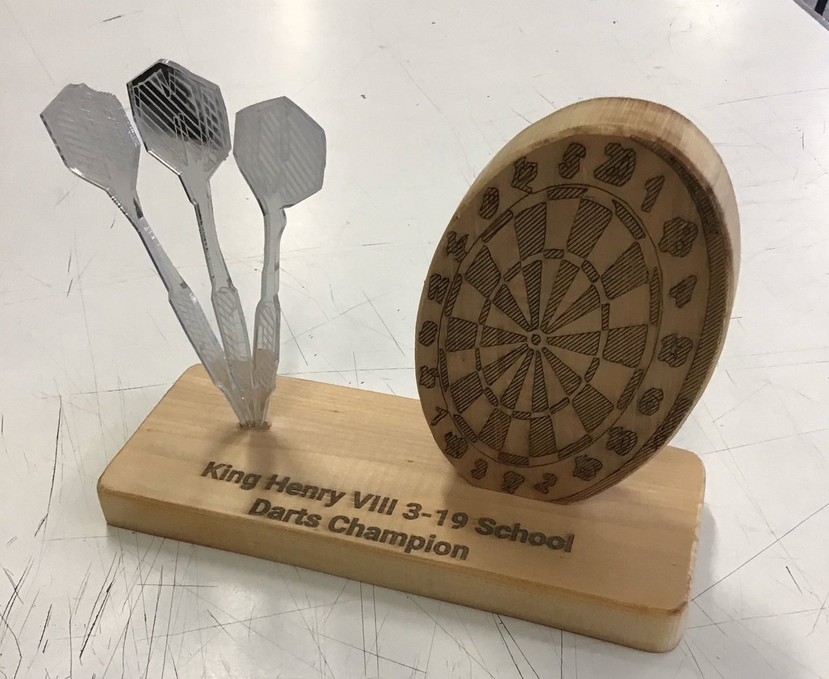 Who will get their hand on this trophy? Congratulations to Jayden, Jack, Monty, Ethan and Jon for being the first 5 names through to the last 8! 3 more 1st round games to be played tomorrow. Thanks to <a href="/MRCMakes/">Mr C D&T</a> for making the trophy. <a href="/KingHenrySchool/">King Henry VIII 3-19 School</a> <a href="/KHS_PE_Dept/">KHSPE</a>