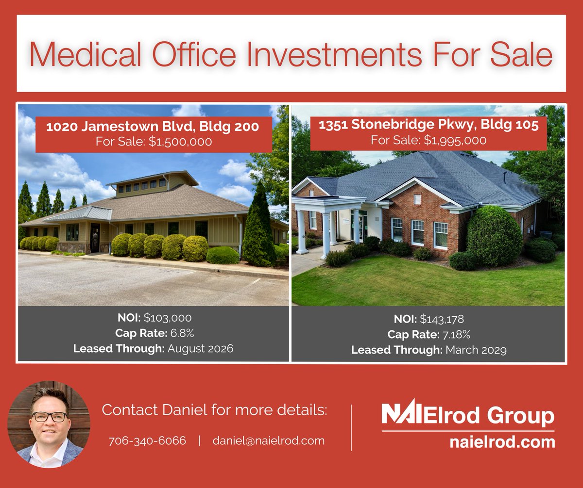 TheElrodGroup's tweet image. Don't miss these TWO medical office investment opportunities! Both of these income-producing properties boast stable, long-term tenants in a prime location, just minutes from the bustling Butler's Crossing intersection.

Learn more about these properties: 1l.ink/P48W8ZN