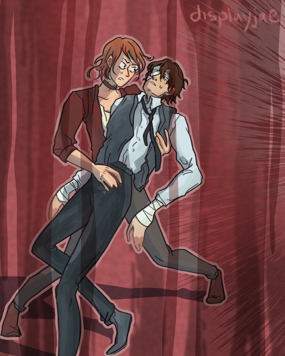 A gift for <a href="/honniisun/">Honnii ☀︎ (VGen Cmms Open)</a> in the <a href="/skksummerexch/">Soukoku Summer Exchange • Completed</a>! One thing Honnii said she liked about SKK was their "opposites attract" and "enemies to lovers" vibe! Hope I've captured something of it here! 😆

#skk #soukoku #skksummerexchange