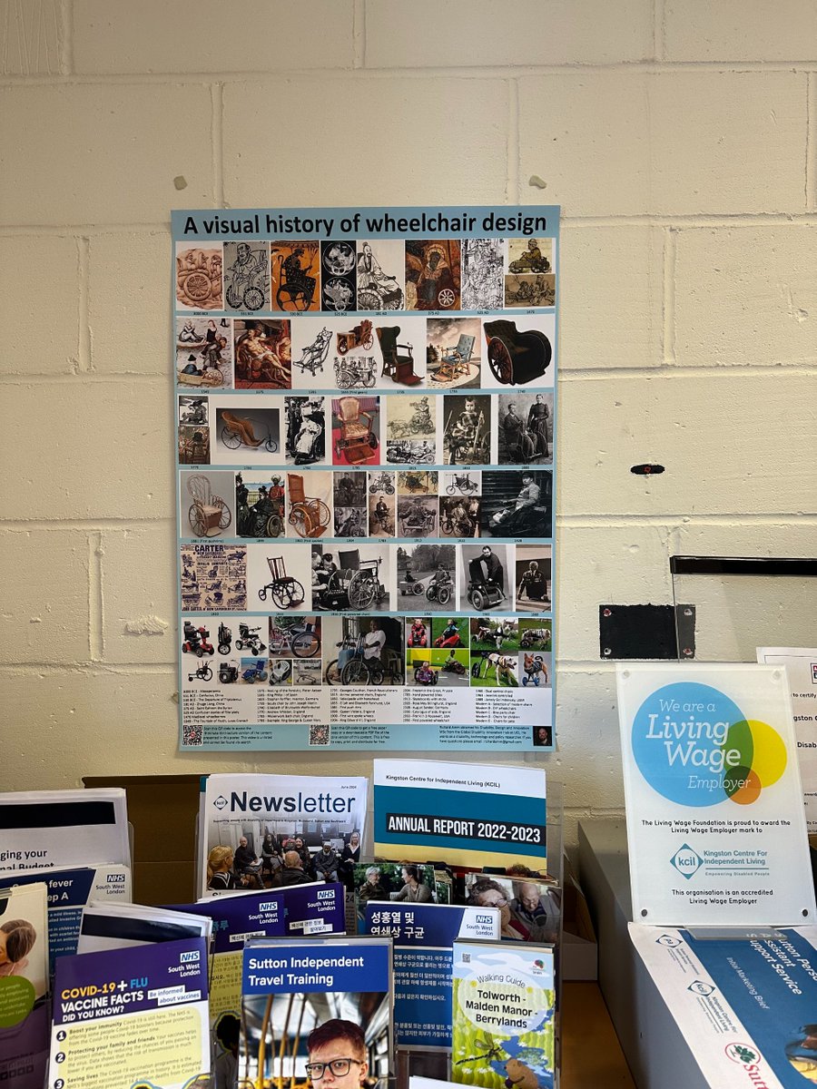 TeamKCIL's tweet image. A massive thank you to @Richard_Amm who provided KCIL with a copy of his amazing history of wheelchairs poster. Come and see it in the KCIL office next time you pop in or find it online here seditionist.uk/distro/readabl….