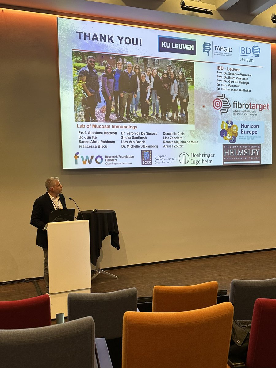 Ejv (@ejvillablanca) on Twitter photo Great talk by <a href="/gmatteoli1978/">Gianluca Matteoli</a> identifying pathogenic fibroblasts in #IBD and molecular targets to disrupt their function. #ICMI2024
Beautiful data in human and functional experiments in mice demonstrating causality Great talk by <a href="/gmatteoli1978/">Gianluca Matteoli</a> identifying pathogenic fibroblasts in #IBD and molecular targets to disrupt their function. #ICMI2024
Beautiful data in human and functional experiments in mice demonstrating causality
