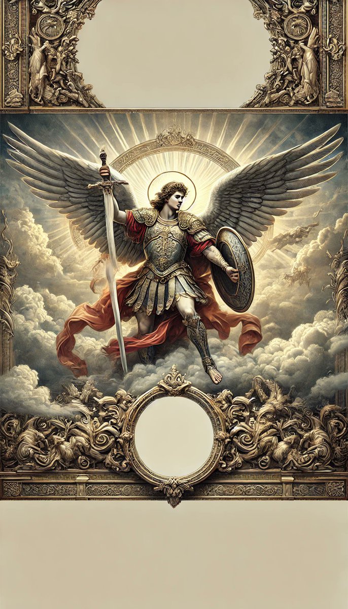 screenartx's tweet photo. Protector of the light, defender of the faithful. 🗡️🌟 #ArchangelMichael #HeavenlyWarrior #DefenderOfFaith #DivineProtector #StrengthAndCourage #ScreenArt #wallpaper https://t.co/ktYkwSRR49