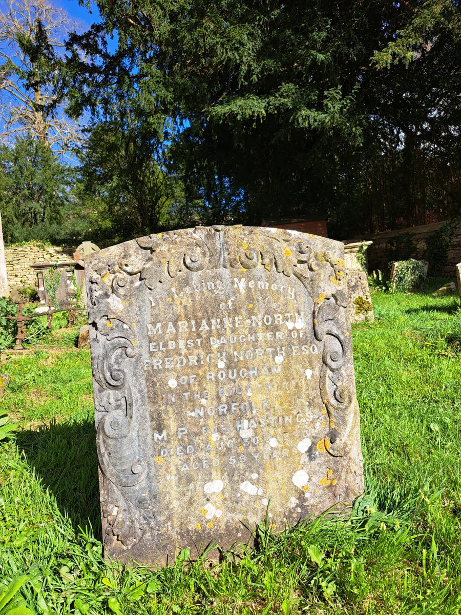 #CotswoldWay Highlight 11 of 20: St Kenelm’s church, Alderley – Gravestone of Marianne North, pioneering 19th-century botanical artist and traveller