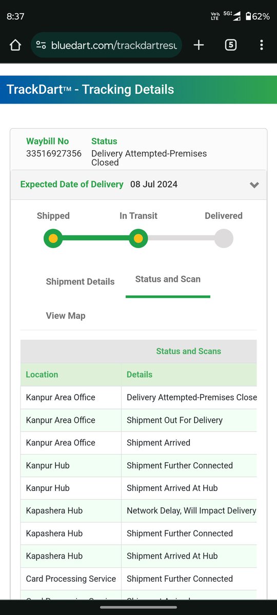 007sidd_'s tweet photo. This delay not only disrupts my plans but also causes inconvenience as I rely on timely deliveries for my commitments. I have observed that my couriers are frequently rescheduled without prior intimation or explanation, which further complicates the matter. https://t.co/XCKqYSjA2F