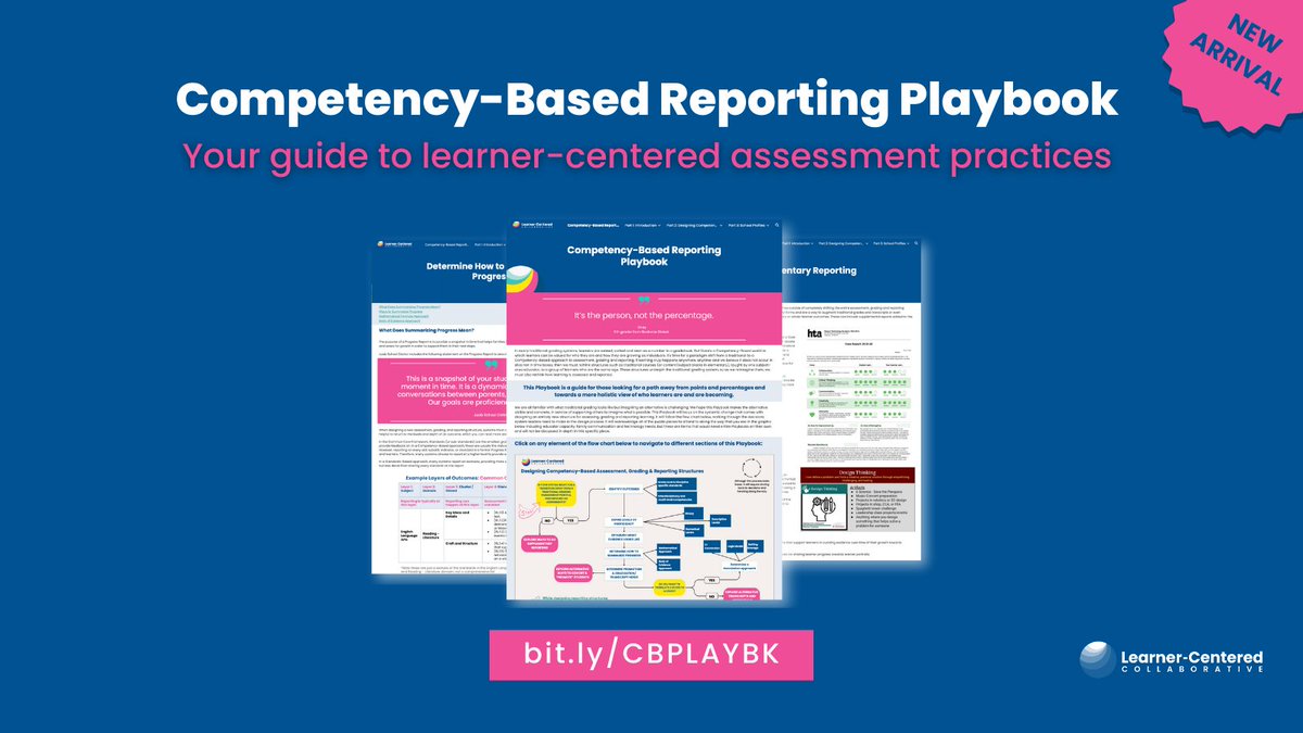 🔔NEW RESOURCE: <a href="/LCCollaborative/">Learner-Centered Collaborative</a>’s Competency-Based Reporting Playbook. Discover key insights, models, and guidance to shift away from traditional grading practices to competency-based systems that support learner-centered education: hubs.li/Q02FfF8t0