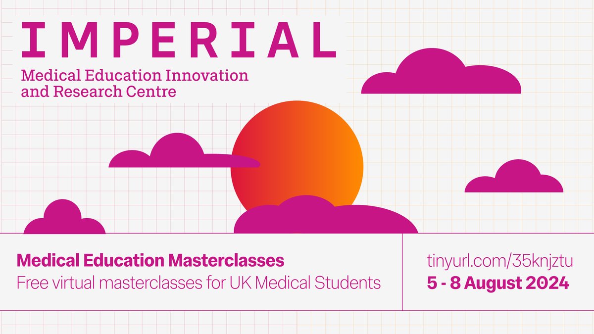 Imperial_MEdIC (@imperial_medic) on Twitter photo 🩺Are you a UK #medstudent?
🩺Interested in exploring #meded challenges?
🩺Do you want to learn more about a career in medical education?
👇Sign up to our free online masterclass series this summer!
Closing date 19 July
#MedTwitter <a href="/ukmedschools/">Medical Schools Council</a> 🩺Are you a UK #medstudent?
🩺Interested in exploring #meded challenges?
🩺Do you want to learn more about a career in medical education?
👇Sign up to our free online masterclass series this summer!
Closing date 19 July
#MedTwitter <a href="/ukmedschools/">Medical Schools Council</a>