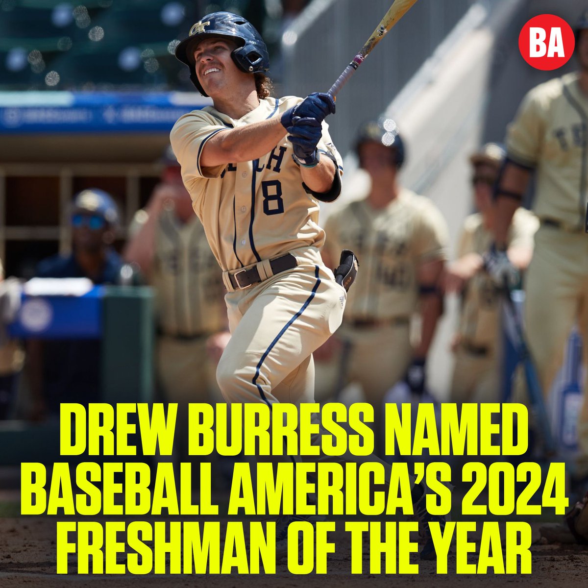 Baseball America (@baseballamerica) on Twitter photo Drew Burress hit .381/.512/.821 with 25 home runs in 58 games for <a href="/GTBaseball/">Georgia Tech Baseball</a>.
More on our Freshman of the Year:
baseballamerica.com/stories/2024-c⦠Drew Burress hit .381/.512/.821 with 25 home runs in 58 games for <a href="/GTBaseball/">Georgia Tech Baseball</a>.
More on our Freshman of the Year:
baseballamerica.com/stories/2024-cβ¦