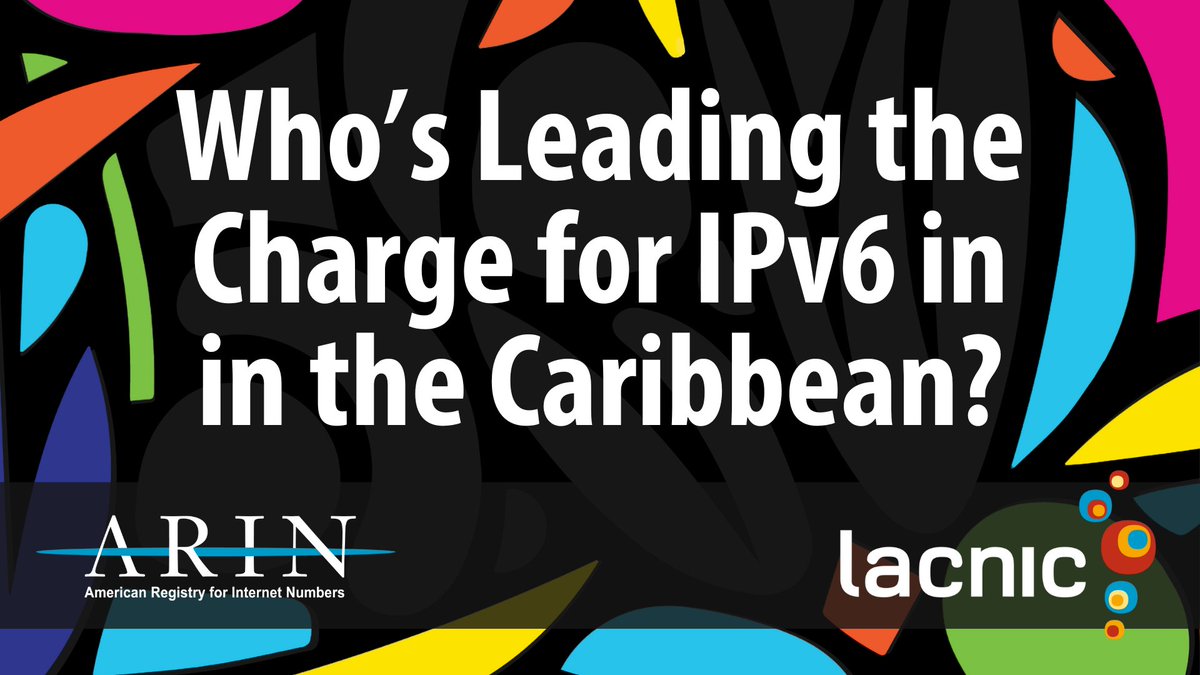 Not in #Miami at #CANTO24 and able to visit us at booth #6 to talk #IPv6 and see how the countries of the #Caribbean rank when it comes to traffic? ARIN's Director of Caribbean Affairs, <a href="/bevilwooding/">Bevil Wooding</a>, shares the info on the blog: arin.net/caribbeanipv6 

<a href="/CANTO_ICT/">CANTO</a> #LetsGrowIPv6
