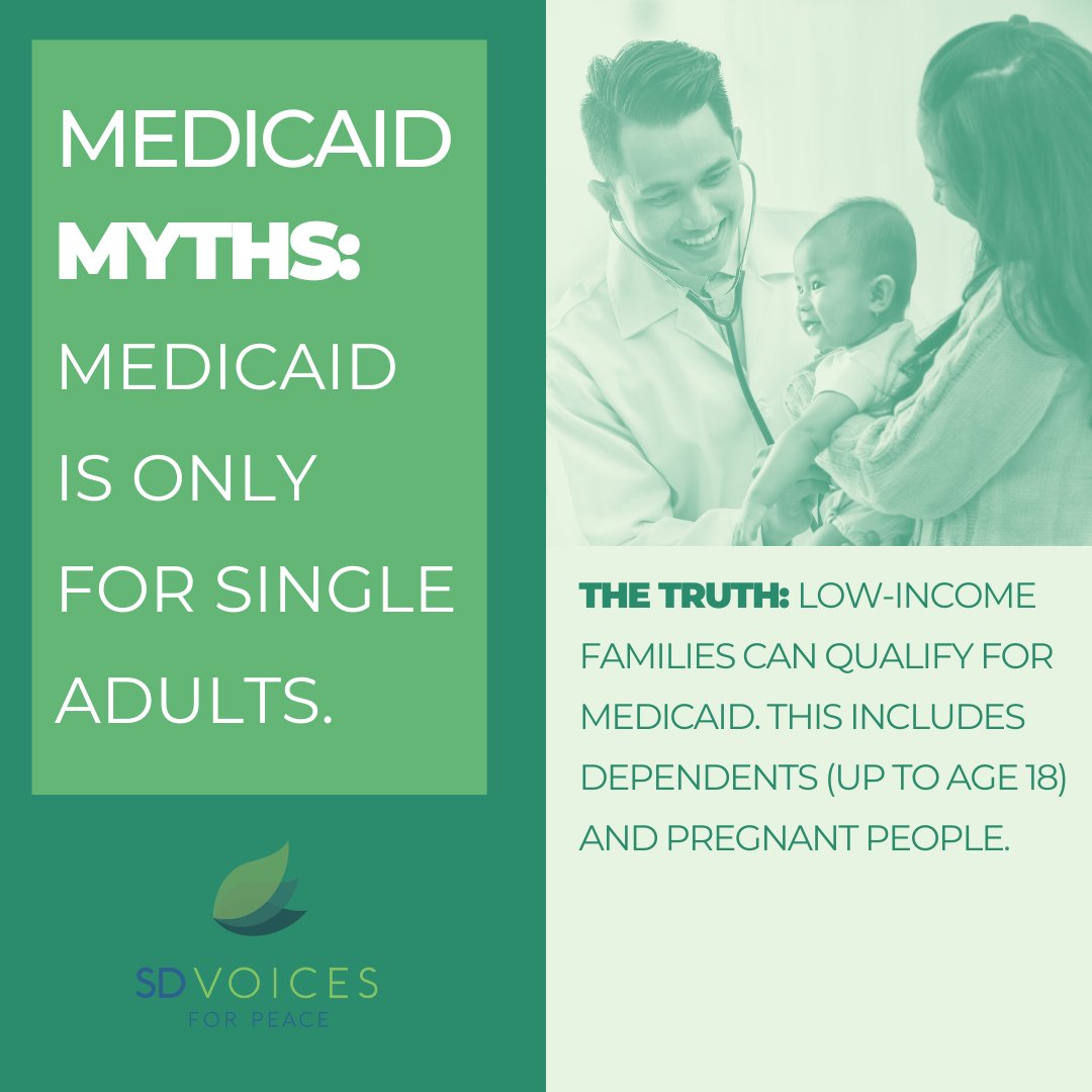 sdvfpeace's tweet photo. Medicaid is not just for single adults! Medicaid covers families and prenatal care!
#MedicaidMyths #SouthDakotaMedicaid #MedicaidFacts #MedicaidEligibility #MedicaidCoverage #HealthcareSD #SDMedicaid #MedicaidBenefits #MedicaidAwareness #MedicaidQualifications https://t.co/vS1ZcqGU4d