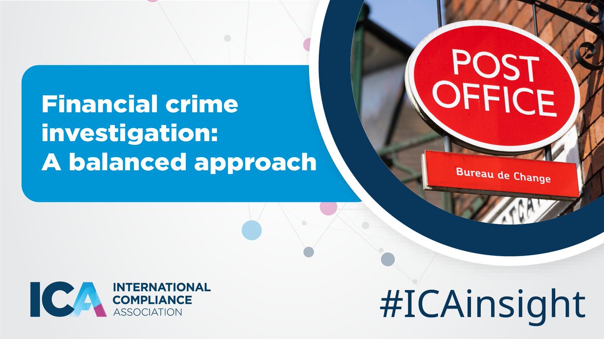 intcompassoc's tweet photo. Following the Post Office scandal, ICA’s Tim Tyler and Wayne Haynes outline the key elements required for a successful financial crime investigation, and how these were all lacking in this case. Read more in this week’s #ICAinsight: https://t.co/jLdcohkZjv https://t.co/jPMLzBnqH4