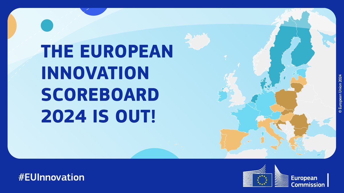 Did you know that since 2017, the 🇪🇺 innovation performance has increase by 10%? 📈

Do you want to discover who is the top EU innovator this year? 🏆 Check out the European Innovation Scoreboard 2024, out now: europa.eu/!bggdDf

#EUInnovation