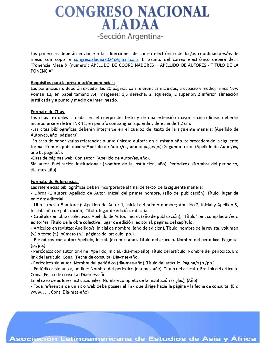 Aladaa Argentina (@aladaaargentina) on Twitter photo Ya está disponible la Segunda Circular del Congreso Nacional de <a href="/AladaaArgentina/">Aladaa Argentina</a> en aladaa.com.ar Ya está disponible la Segunda Circular del Congreso Nacional de <a href="/AladaaArgentina/">Aladaa Argentina</a> en aladaa.com.ar
