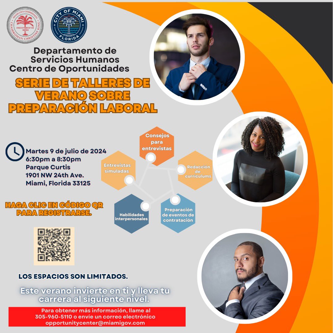 Are you ready to enhance your skills and boost your career prospects? This workshop series is designed to equip you with essential tools for success in today’s job market. 

🗓️ Date: Tomorrow, July 9th ⏰ Time: 6:30 PM - 8:30 PM 📍 Location: Curtis Park