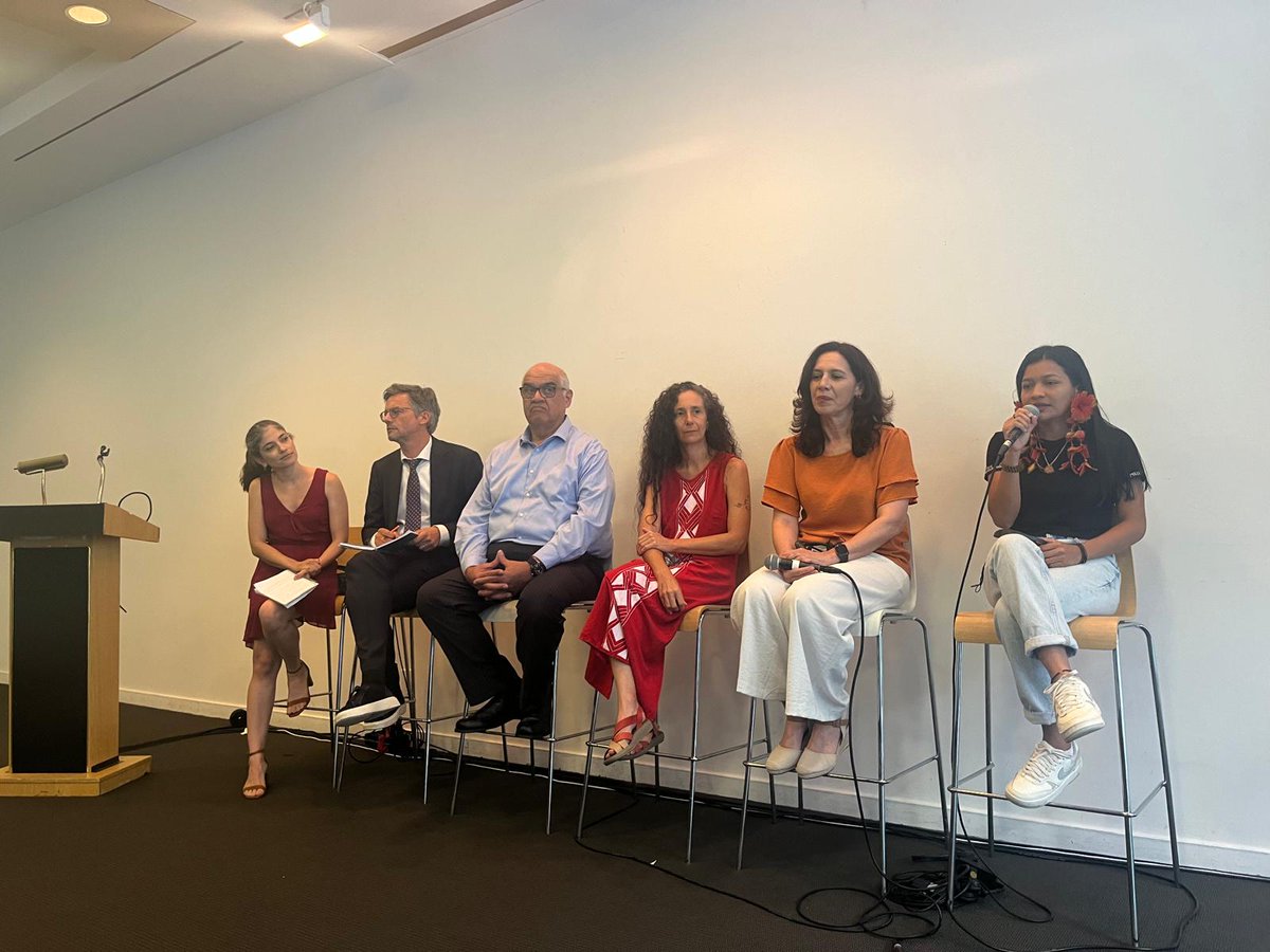 theamazonwewant's tweet image. 🔴 #SPAEvents #LIVE
Beka Mundurku, Indigenous Leader and Activist, member of the SPA Strategic Committee, shares her input on the presented Policy Briefs, reflecting on the importance of water, the consequences of drought and the role of Indigenous Peoples in the Amazon.

#HLPF