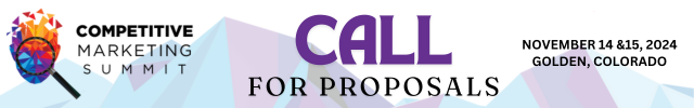 CompMktgSummit's tweet image. Competitive Marketing Summit - call for proposals #ci #competitiveintelligence #productmarketing competitivemarketingsummit.com/call-for-propo…