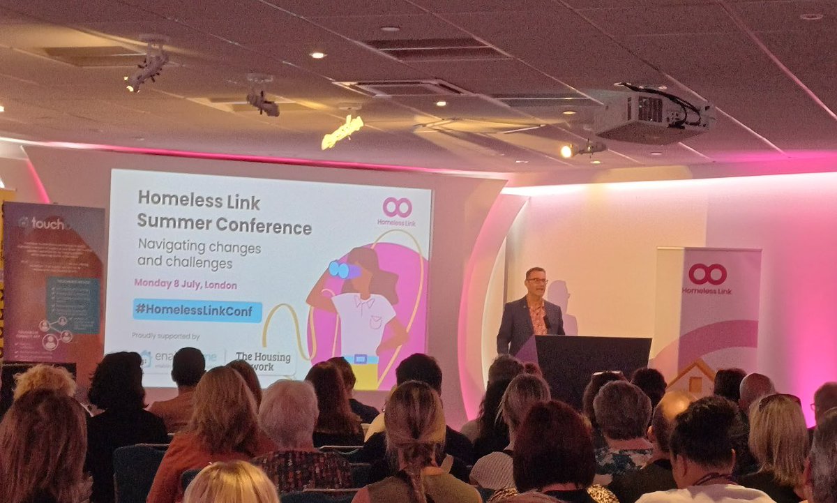 ￼We were delighted to attend #HomelessLinkConf today, huge congrats to speakers and contributors 👏 

The team (and wider sector) are excited to see what a change of government can do for people who are sleeping rough, and what the detail of the cross-party strategy contains.