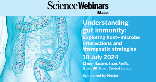 Join #ScienceWebinars for their next #Technology broadcast on Wednesday, July 10 at 12:00 p.m. ET ➡️ Understanding gut immunity: Exploring host–microbe interactions and therapeutic strategies

Register today at: brnw.ch/21wLb9v
