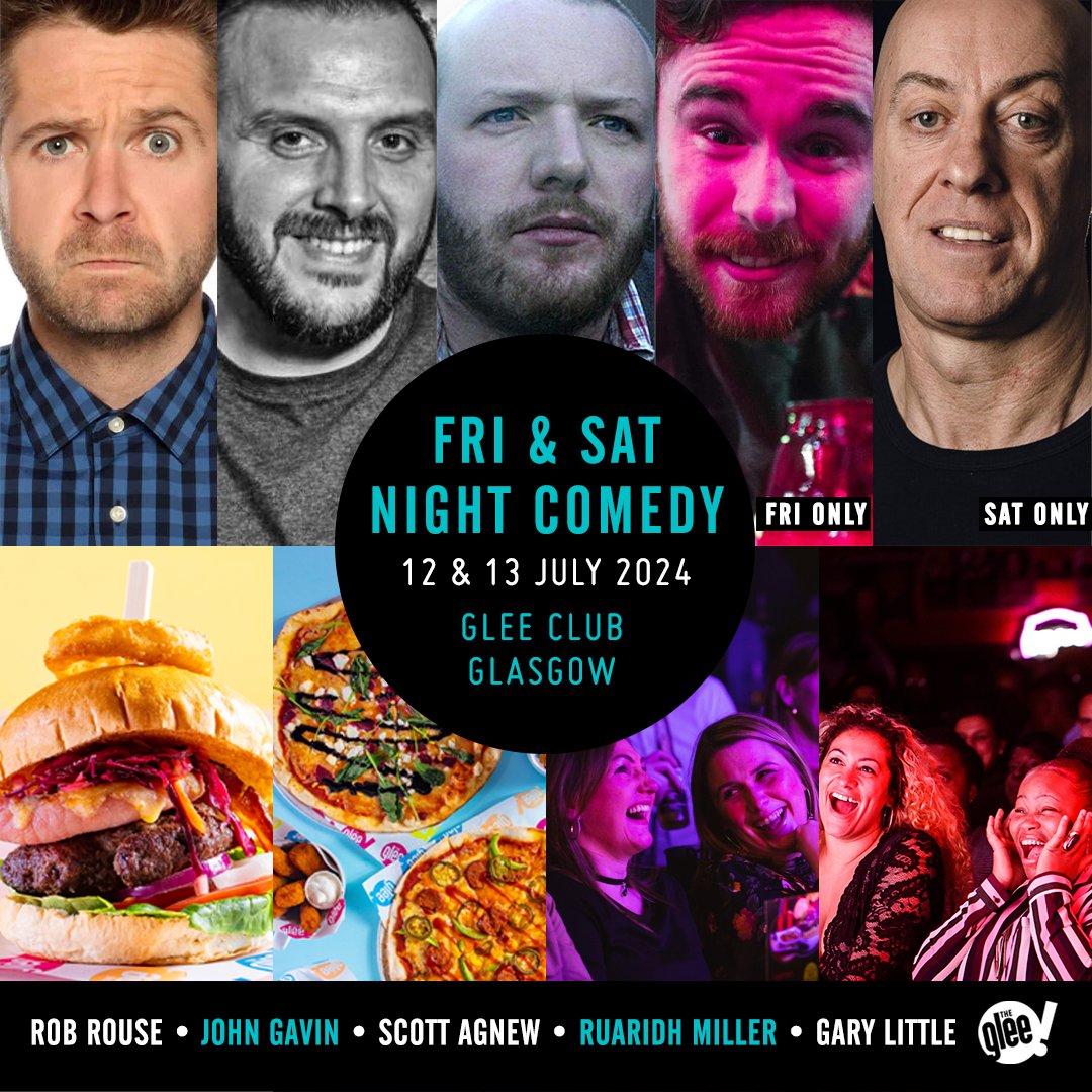 GleeClubGlasgow's tweet photo. In need of some glee to brighten up your week? Look no further! 👇

📆 Tuesday: Dr David Hamilton
🎟 https://t.co/pNWZ4l4E5M

📆 Friday &amp; Saturday Night Comedy, featuring @robrouse, @johngavincomedy, @scottagnew, Ruaridh Miller (Fri) &amp; Gary Little (Sat)
🎟 https://t.co/iMjin2AKui https://t.co/L8VsRsgK0p