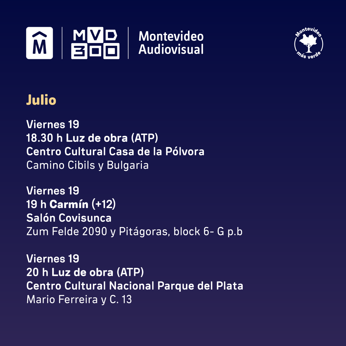 📽️ Estrenos recientes 🎬

🎞️ Seguimos compartiendo cine en las salas y centros culturales de la IM con películas estrenadas en los últimos años.

Disfrutá las próximas funciones ✨