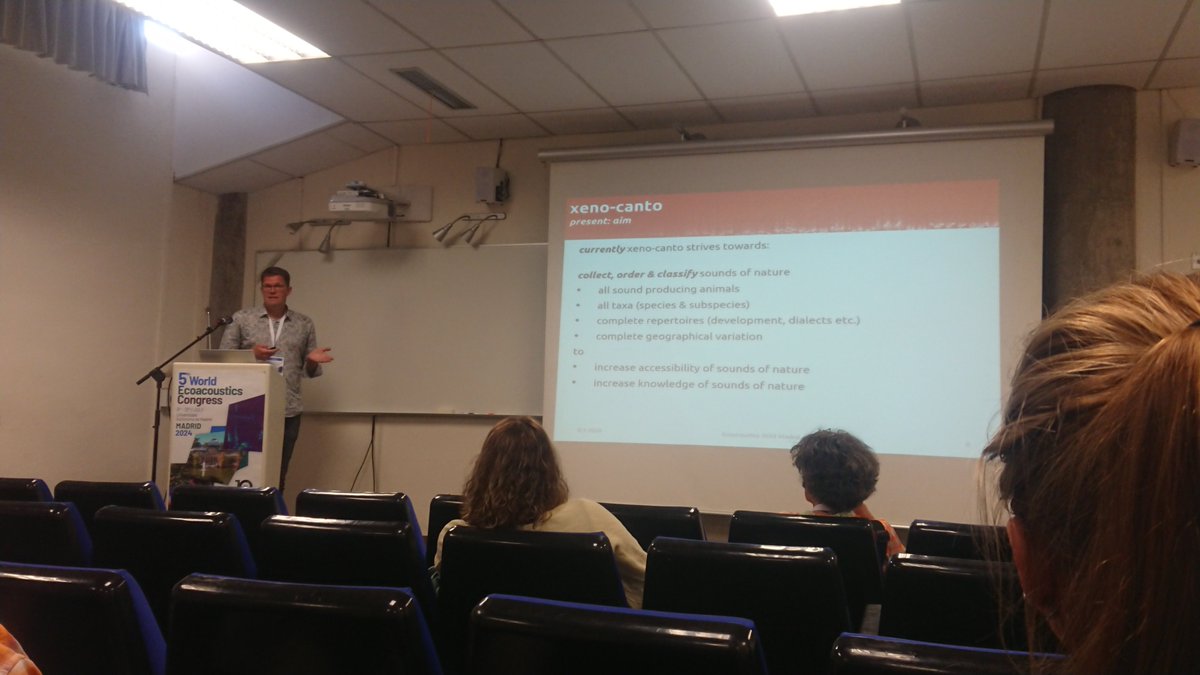 GLUBS (@glubs1) on Twitter photo Interesting and highly relevant session on large-scale sound libraries at <a href="/ecoacoustics24/">5th World Ecoacoustics Congress - Madrid 2024</a> by
<a href="/xenocanto/">xeno-canto</a> Interesting and highly relevant session on large-scale sound libraries at <a href="/ecoacoustics24/">5th World Ecoacoustics Congress - Madrid 2024</a> by
<a href="/xenocanto/">xeno-canto</a>