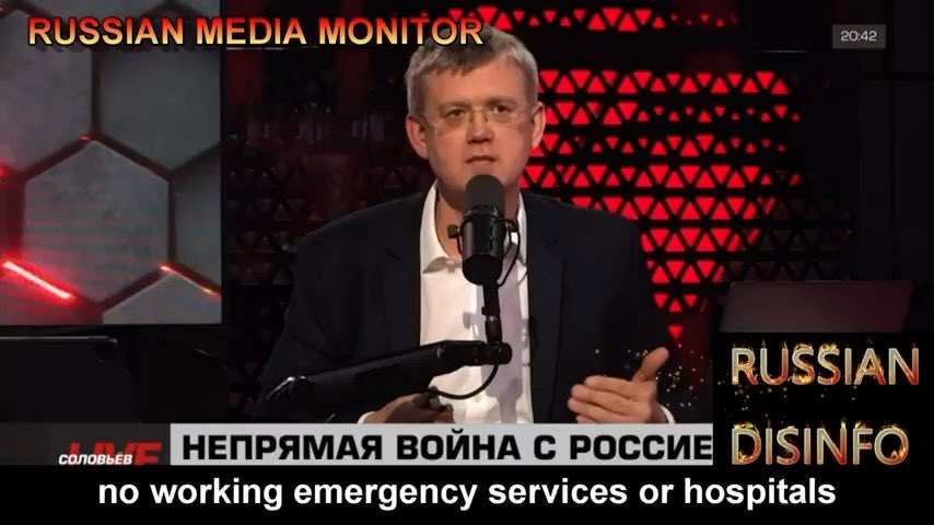 March 2024:

Russian State Propagandist Sergey Mardan  describes turning Ukraine into “a sanitary zone” where there is no electricity &amp; no working emergency services or hospitals.