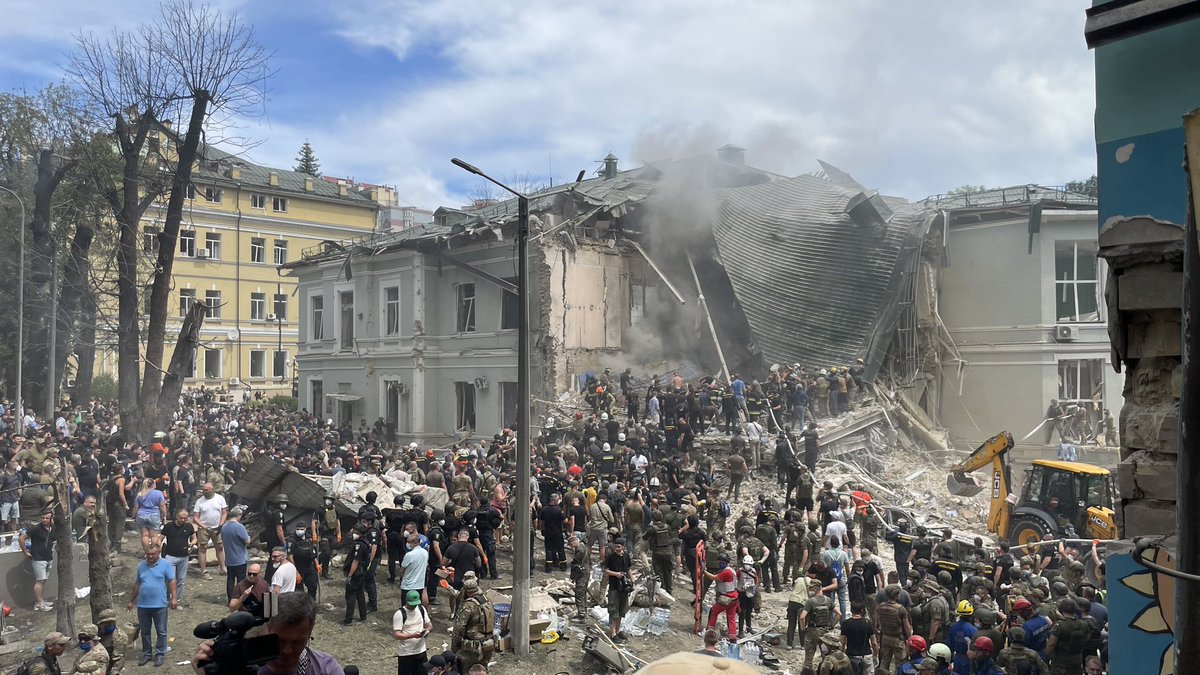 russian X-101 missile destroyed the biggest oncology children's hospital in Ukraine. It was directed and planned attack. In the same moment russia is #UN security council member. What's wrong with this world? Stop this terrorist state. Help Ukraine! #RussiaIsATerroristState
