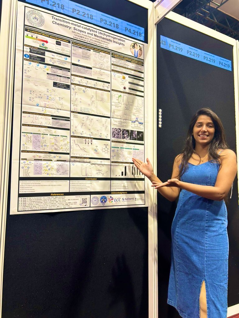 Nidhi Garg, Ph.D. (@nidhigarg1994) on Twitter photo Ready, Steady, Go! Excited to present my poster at ECC-9!
Join me at booth P1-218 to discuss Ir- and Co-catalysed (de)hydrogenation chemistry. See you there! Sharp at 6.15 pm ✌🏻<a href="/Basker_IITK/">Basker Lab</a> <a href="/EuChemS/">EuChemS</a> <a href="/EuChemS_Congres/">10th EuChemS Chemistry Congress</a> Ready, Steady, Go! Excited to present my poster at ECC-9!
Join me at booth P1-218 to discuss Ir- and Co-catalysed (de)hydrogenation chemistry. See you there! Sharp at 6.15 pm ✌🏻<a href="/Basker_IITK/">Basker Lab</a> <a href="/EuChemS/">EuChemS</a> <a href="/EuChemS_Congres/">10th EuChemS Chemistry Congress</a>
