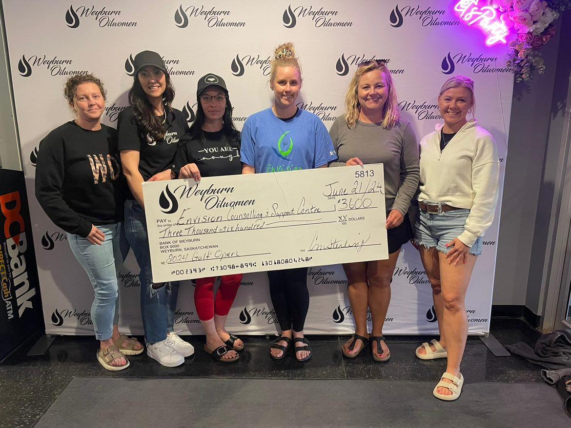 Envision Counselling (@envisioncsc) on Twitter photo In case you missed it, we were the โจPROUDโจ recipients of the proceeds of the <a href="/WeyburnOilwomen/">Weyburn Oilwomen's</a> golf tournament. โณ๏ธ
This group of women is continuously dedicated and committed to giving back to our community, and we are so fortunate to have their ongoing support.
Thank you!๐ซถ In case you missed it, we were the โจPROUDโจ recipients of the proceeds of the <a href="/WeyburnOilwomen/">Weyburn Oilwomen's</a> golf tournament. โณ๏ธ
This group of women is continuously dedicated and committed to giving back to our community, and we are so fortunate to have their ongoing support.
Thank you!๐ซถ