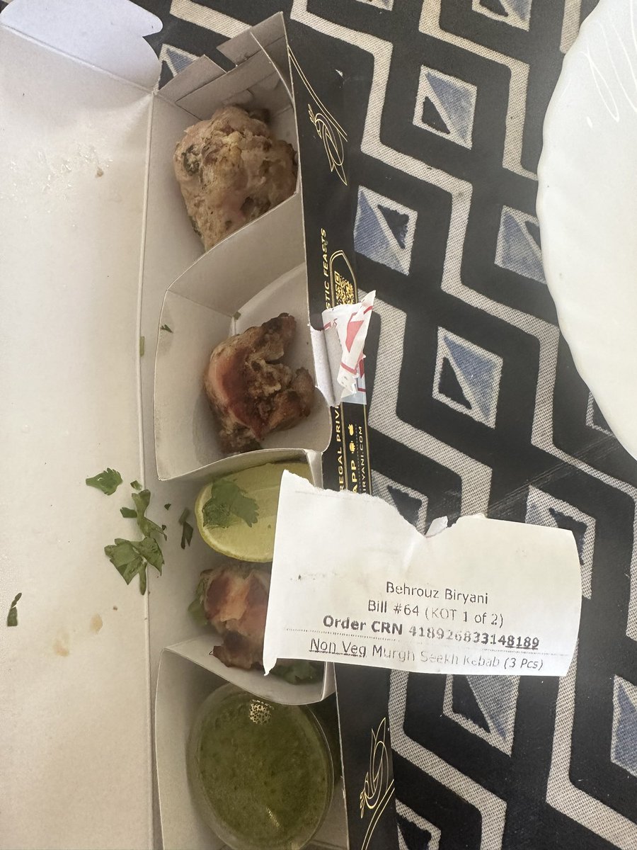 pratul_varshney's tweet photo. @Swiggy how is this photo not clear? How is this seekh kebab from any angle? 
First you mess up the order. Then u take 24hrs to send a reply. Then u mess up the cust care. How has your team marked it as resolved instead of asking for more details? This is  @SwiggyOne treatment! https://t.co/luWCSpunSU